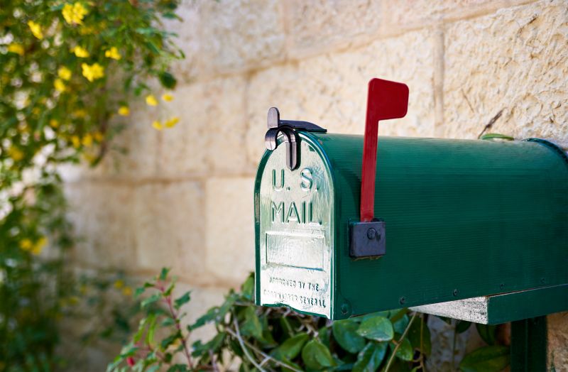 Stone Mailbox in Spring