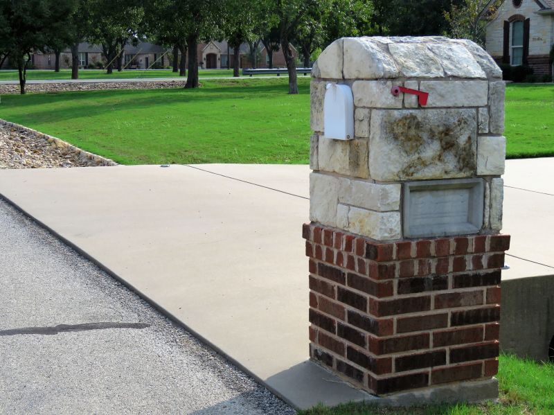 Modern Stone Mailbox